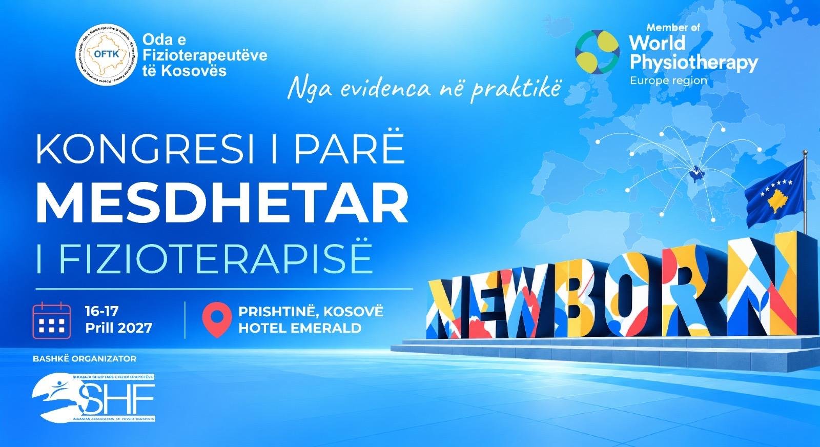 Kongresi i Parë Mesdhetar i Fizioterapisë — 16–17 Prill 2027, Prishtinë, Hotel Emerald